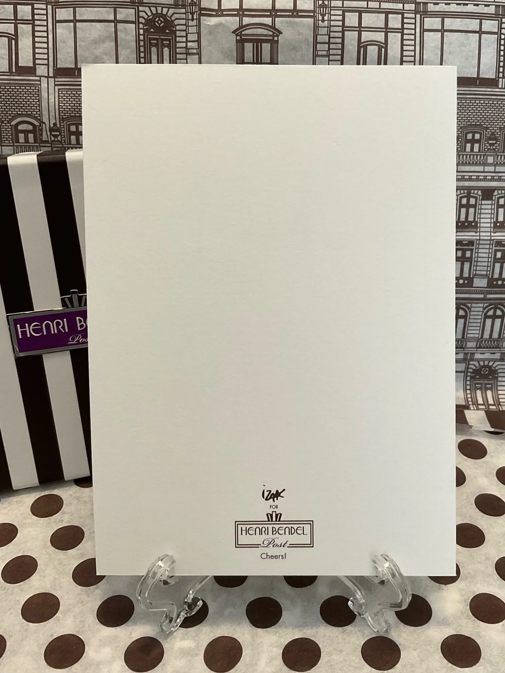 Henri Bendel Notecard “Cheers!” by Izak for Henri Bendel Post + Envelope Set 1